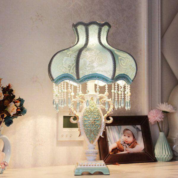 欧式台灯客厅茶几装饰灯温馨插电式遥控可调节亮度书房卧室床头灯