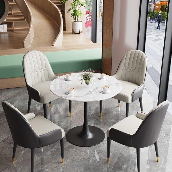 轻奢石岩板酒店大堂商务接待洽谈桌椅组合休息区休闲会客桌椅组合,住宅家具,岩板餐桌,淘宝优惠券,粉丝福利购,淘宝优惠卷