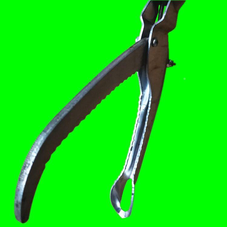 养蛇工具不锈钢直两管边钝齿不伤垃蛇黄捡拾器捡圾蛇钩钳子铺鳝