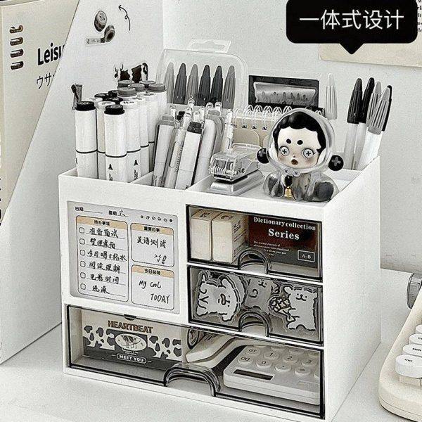 桌面收纳盒抽屉式学生笔筒公室工位置物架亚克力书桌文具整理盒,收纳整理,首饰盒,淘宝优惠券,粉丝福利购,淘宝优惠卷