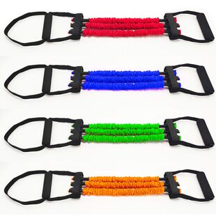 多功能3管可调节扩胸器拉力器男士健身增肌女士手臂扩胸开背健身