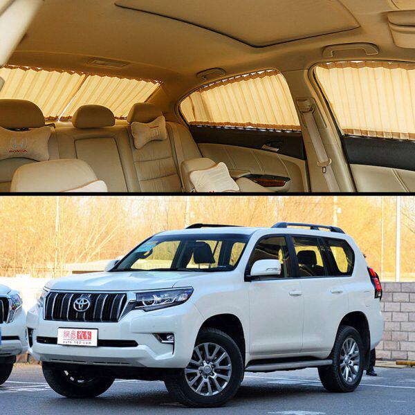 专车定制霸道2700/3400/4000汽车窗帘遮阳帘自动伸缩双导轨合金