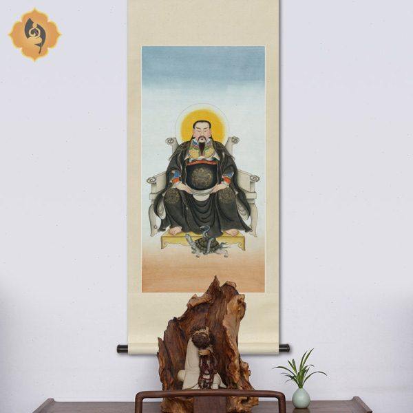 工笔人物国画玄武真武大帝画像水陆画玄关新中式卷轴画框装饰挂画,家居饰品,国画,淘宝优惠券,粉丝福利购,淘宝优惠卷