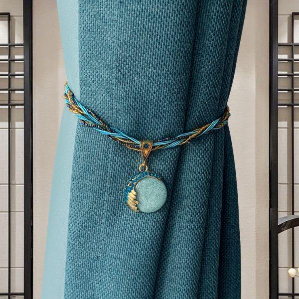 新古典镶玉窗帘绑带绳子捆绑新中式样板间书房软装饰窗帘扣非一对,居家布艺,窗帘绑带,淘宝优惠券,粉丝福利购,淘宝优惠卷