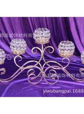 创意烛台五头老爷车摆件婚庆场地布置道具路引厂家