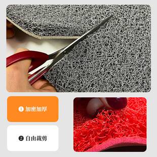 橡胶底丝圈地毯地垫入户脚垫可自由裁剪家用商用浴室客厅户外地毯