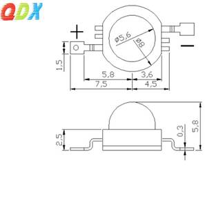 1W/3W大功率led灯珠RGB 红光黄光蓝光绿光黄光贴片流明高亮灯珠
