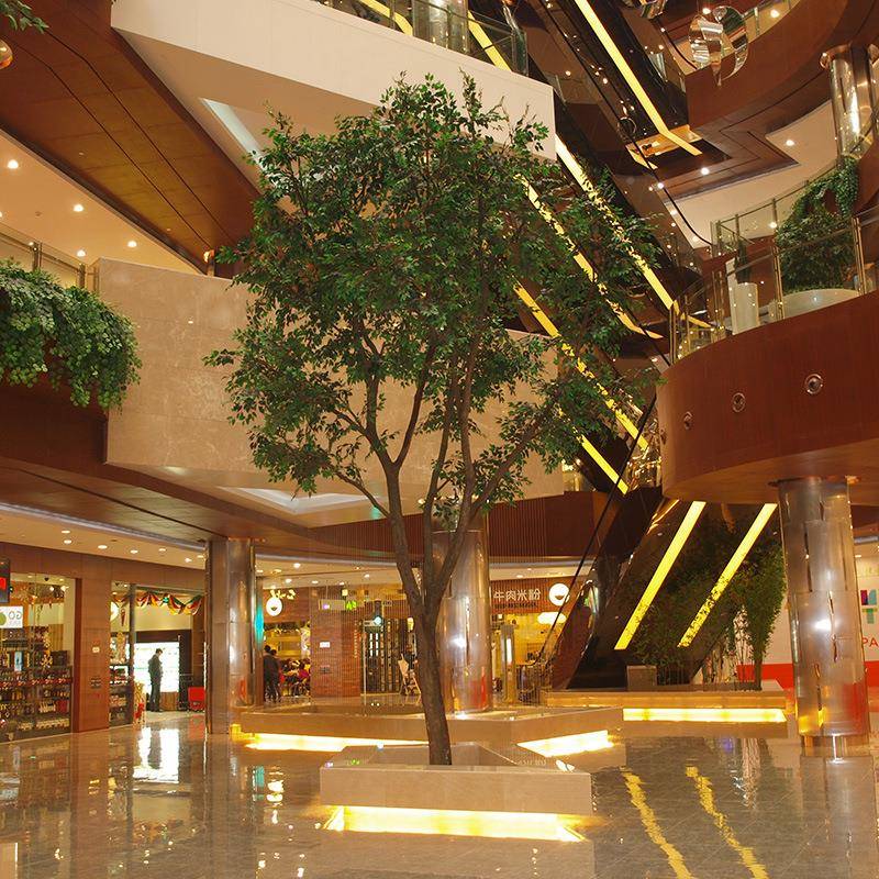 仿真店树型大室仿tb-58984真绿色植物榕树商场酒假内树落地景观造
