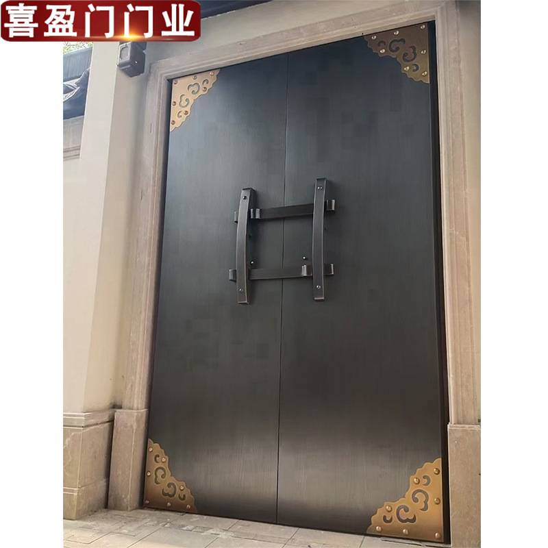 喜盈门厂家直供铜门农村平开门庭院大门别墅入户门简约防盗门