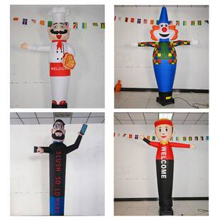 空中舞星气模人卡通气球人庆典人偶跳舞人开业招手气模人