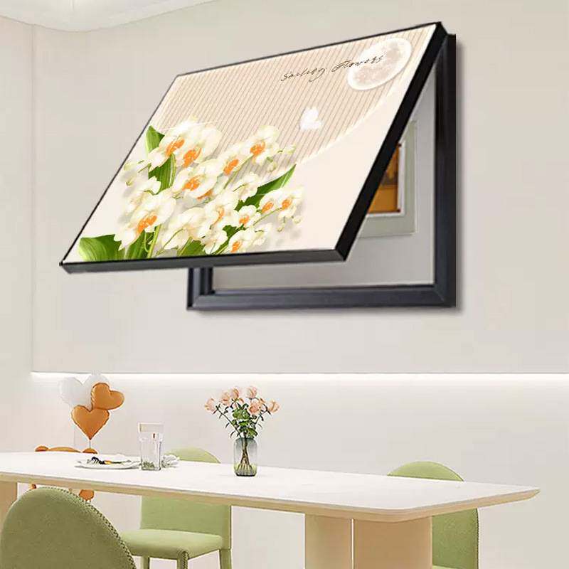 现代简约电表箱装饰画免打孔信号箱配电箱盖板电闸箱遮挡餐厅挂画