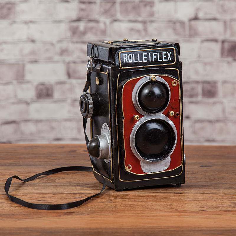 复古怀旧7080年代铁艺老物件支架照相机模型摄影道具民宿玄关摆件