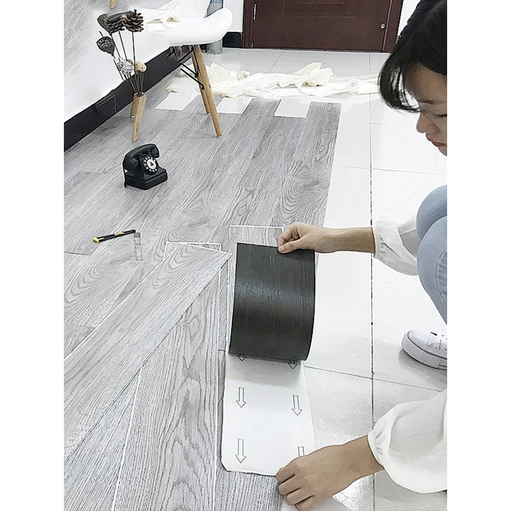 5平方-pvc地板革自粘地板加厚耐磨防水家用商用地胶卧室地板贴纸