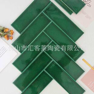 网红复古冰裂窑变红色长条手工砖60x200餐厅吧台卫生间瓷砖釉面砖