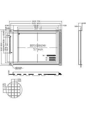 L320240 通用型 5.7寸液晶显示屏  兼容 WG320240BX  IC:S1D13700