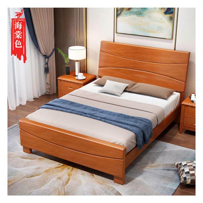 武汉实木床1.5米主卧1米8大床单双人床1.2出租房经济型简约实木床