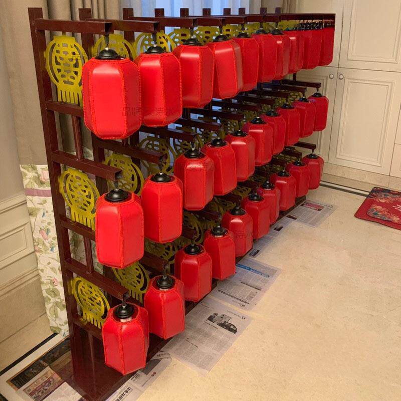 路引灯笼中国风婚庆道具汉唐仿古宫灯新中式婚礼路引三联灯笼路引