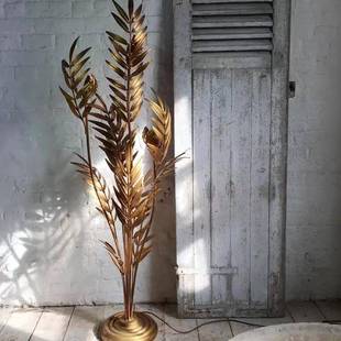 法式棕榈树叶落地灯卧室灯客厅餐厅艺术灯民宿酒店创意软装灯具