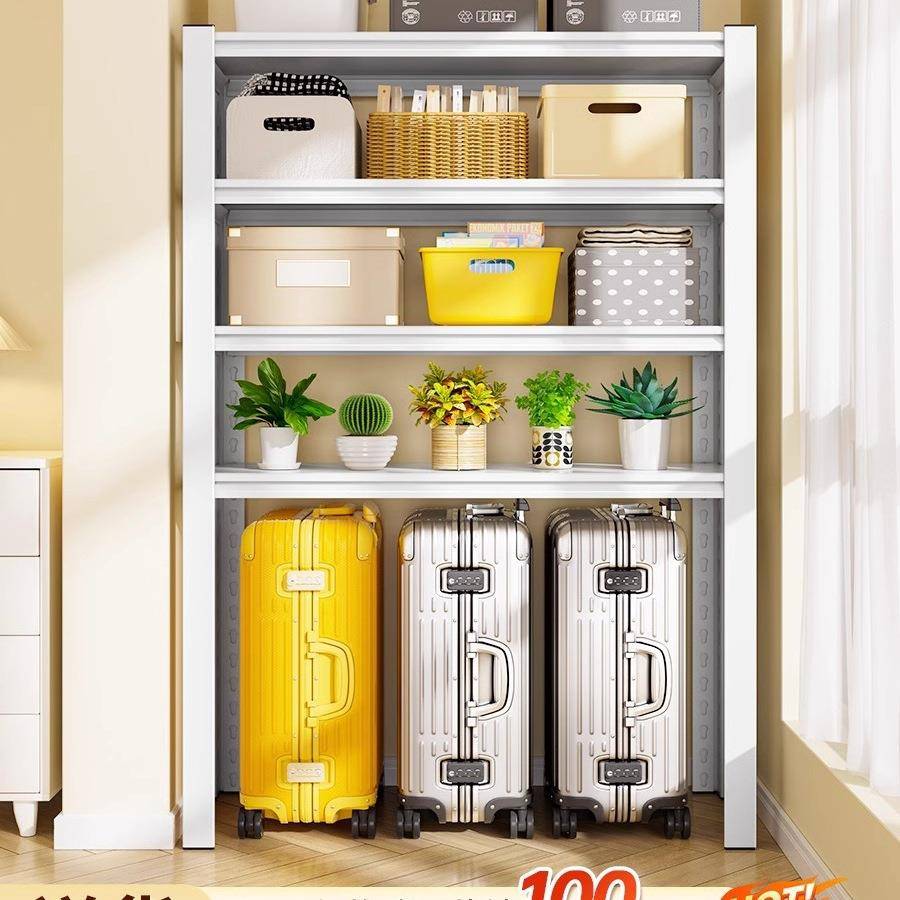 家用置物架仓库货架多层厨房架子行李箱收纳架阳台储物架高脚铁架