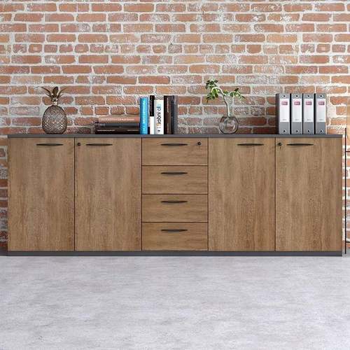 办公室文件柜矮柜木质储物柜资料柜打印机柜收纳柜落地茶水柜带锁