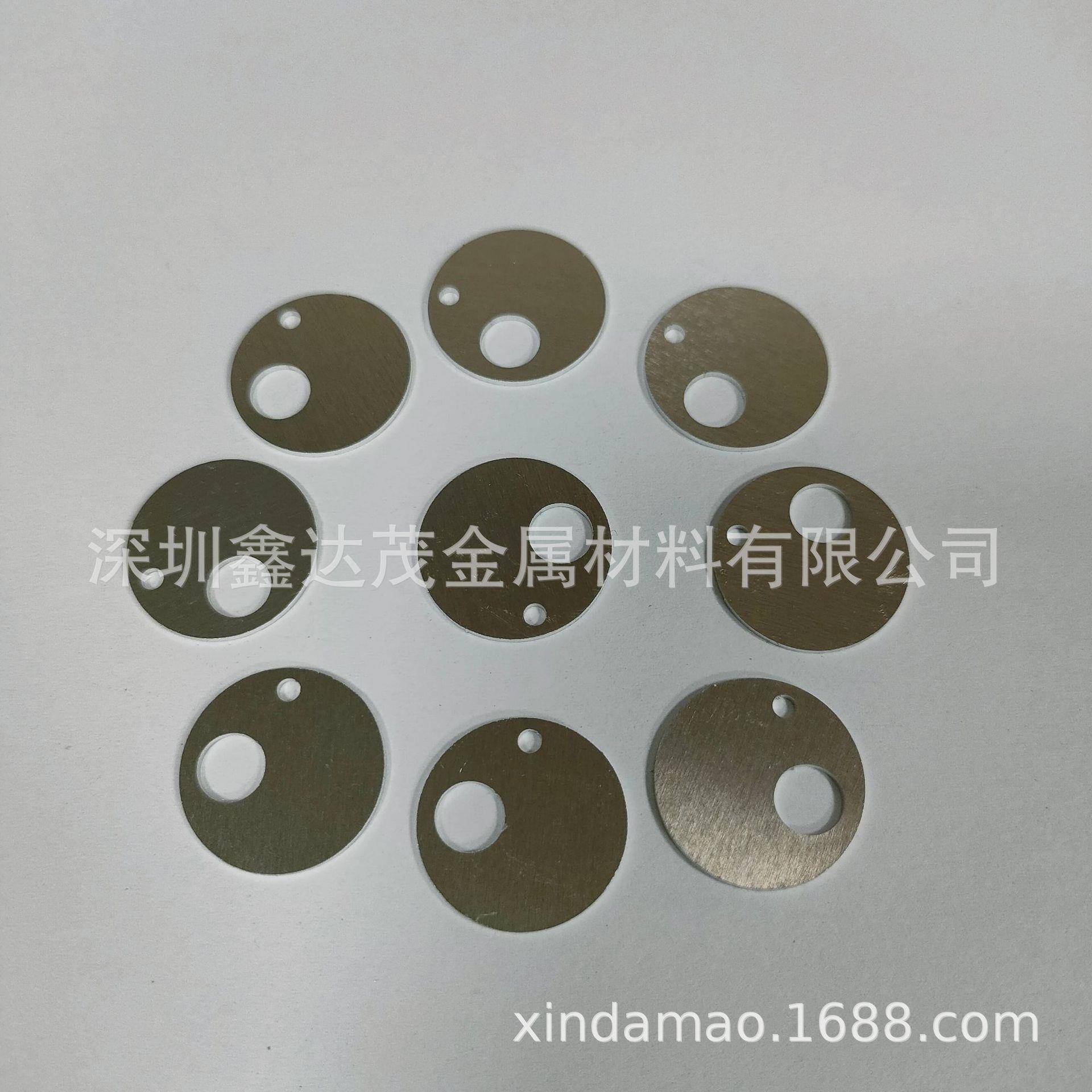 304不锈钢垫片/铝板-/异形垫形448片EU型圆插片非标厚度0.026mm