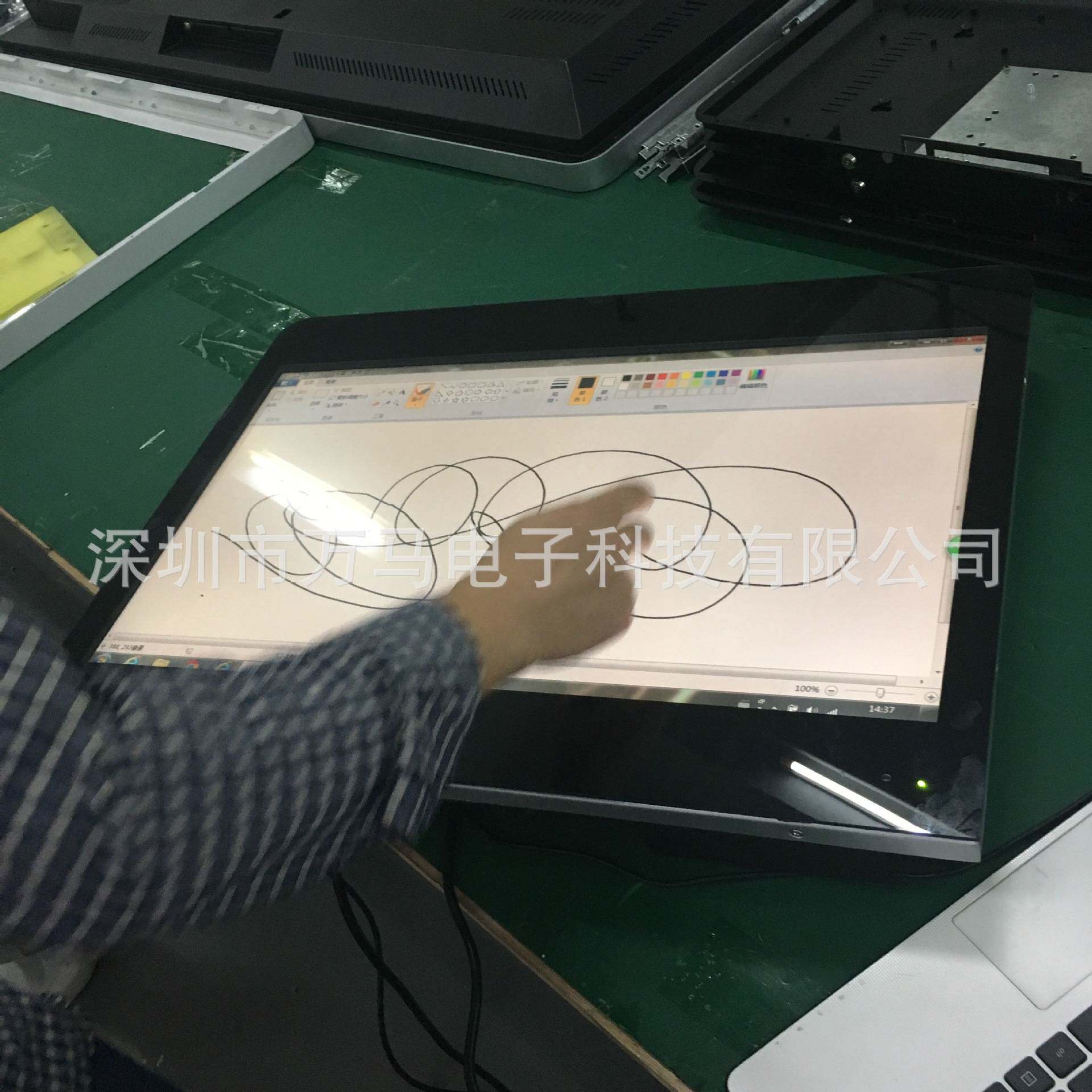 嵌入液晶开放式工业触控电脑显示器 27寸电容屏触摸一体机 厂家