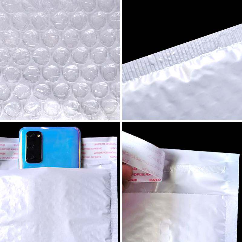 超轻白色珠光膜气泡袋跨境物流打包快递袋防震泡沫袋 气泡信封袋