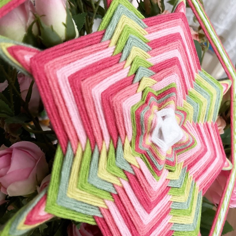 成品曼达拉手工毛线编织装饰工艺男女朋友送教师节礼物 DIY材料包