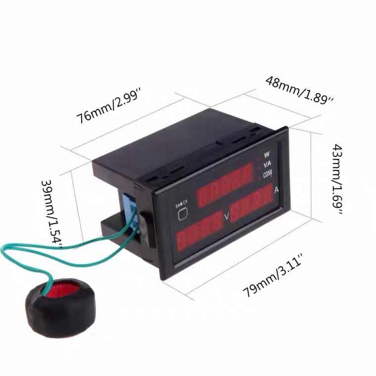 DL69-2048 数字交流有功功率表 计 功率因数 数显电压表 电流表