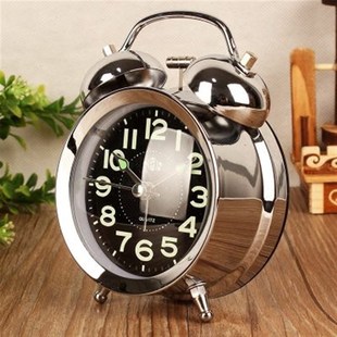 学生闹钟超大声音简约金属懒人变态闹铃超响静音床头钟起床困难户