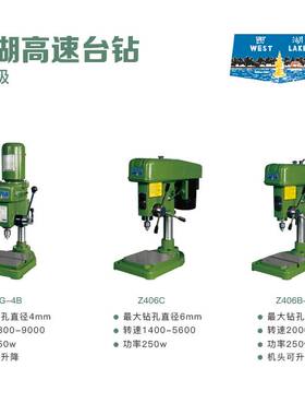 杭州西湖高速台钻工业级小型精密台式钻床220vZWG-4 Z406C Z406B