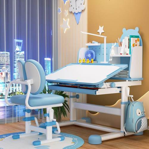 儿童学习桌书桌家用写字组作业课桌椅1合装套男女孩学可生升降桌