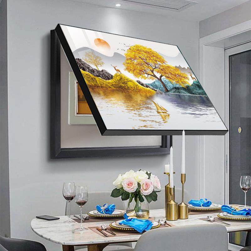 电表箱装饰餐厅新F679HT款配画电箱遮挡壁画关盒电闸箱电表免打孔,家居饰品,现代装饰画,淘宝优惠券,粉丝福利购,淘宝优惠卷