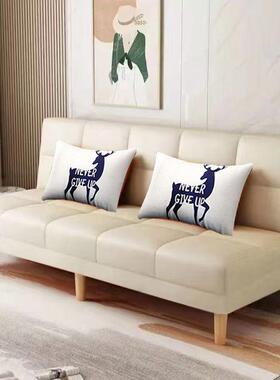 休单闲人两人布RFX艺沙发折叠沙发床用客厅多功双能现代沙发小户