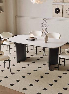 法式DA-06油古风实中木餐椅2025年新款古意式极简美式复奶色白蜡