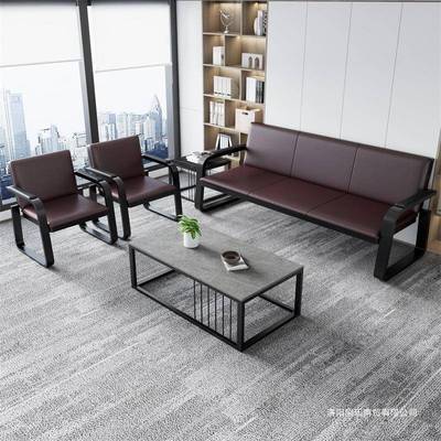 办公沙发茶几组合待人室无品牌/务会接客长排椅三位办公室铁架三