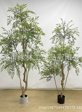 南件天竹大型家居室内外南地仿真绿植天竺书房客厅橱落窗LL-55摆