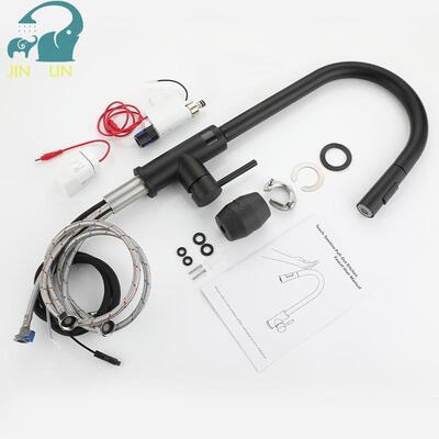 津水霖304不锈钢智槽龙头触控拉式伸缩冷热能感抽应数显厨JL-2008