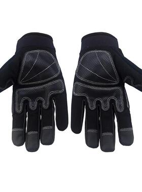 耐磨舒适透气手套手掌和指外尖P固U耐加用391建筑户运动抓握力强