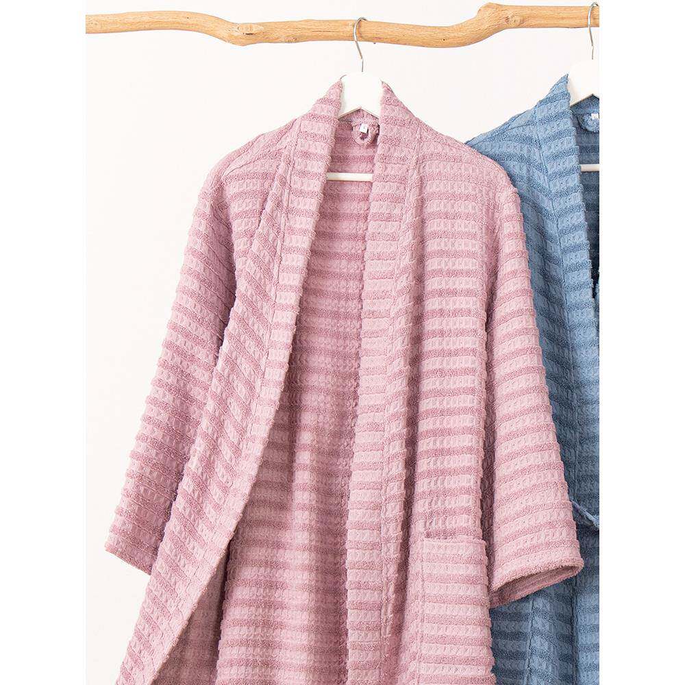 肥四季65978456巢女全棉浴袍浴衣加厚加和服领毛圈加蜂组合家用男