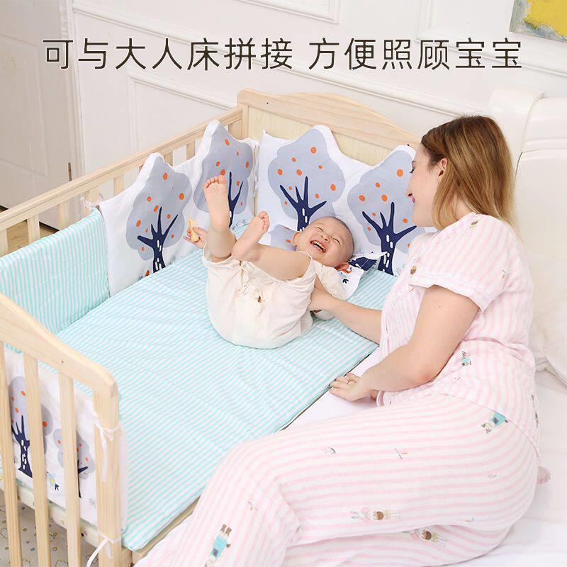 实摇木婴儿床新ZJK生儿多功能篮接床可拼大送加大置物床架
