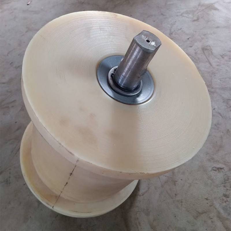 矿用地滚轮铸钢矿用尼龙地滚轮实心耐磨耐高温井下钢丝绳输送地辊