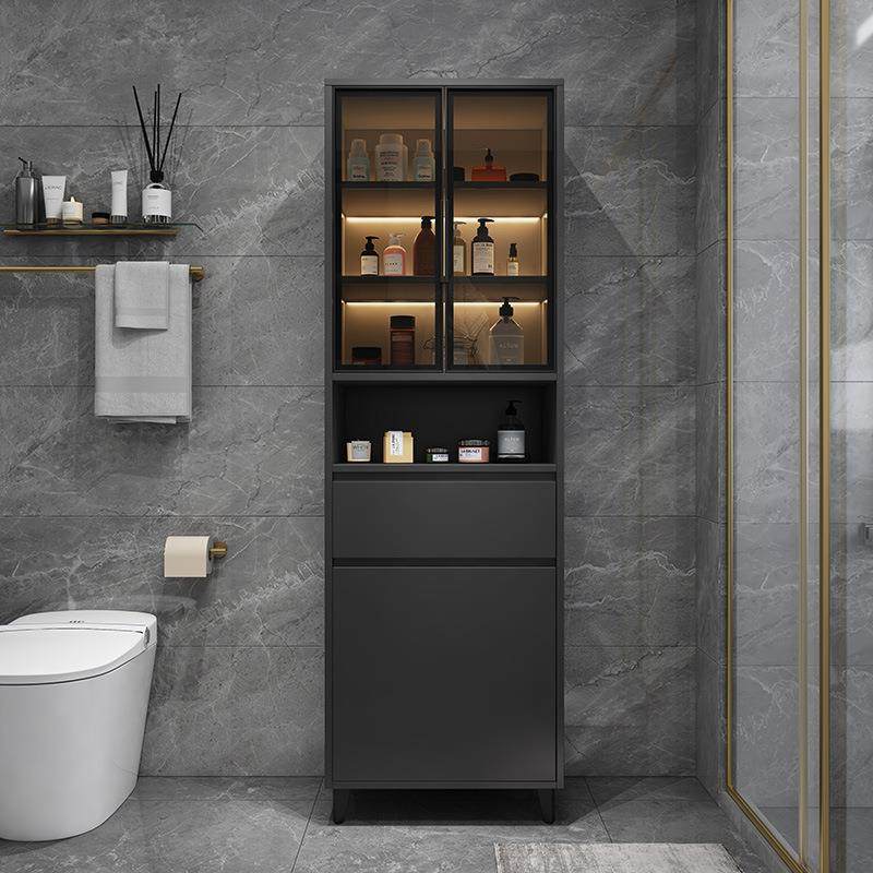 ZG-67030轻智能感应浴室边柜现代奢纳简实约木立柜卫生间置地厕所