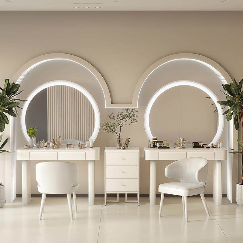 奶油风格的婚纱店梳妆台与光美容院化妆师特别梳妆台摄影工作室梳