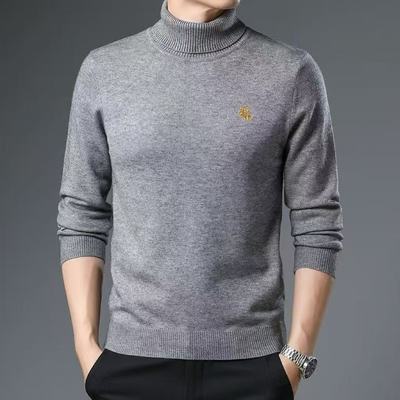 2025秋冬新款圆领情侣长袖毛衣打底衫2