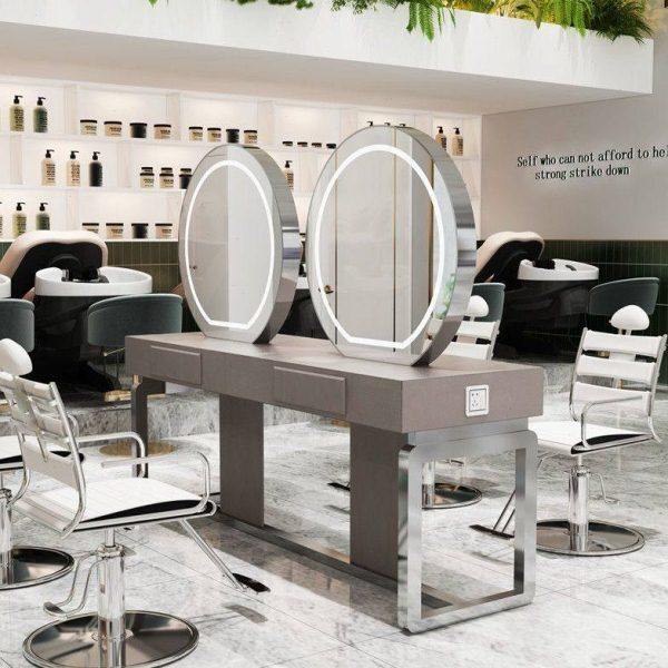 美发店镜台理发店镜子专用桌发廊烫染单面双面镜台带灯影楼化妆台,商业/办公家具,理发镜台,淘宝优惠券,粉丝福利购,淘宝优惠卷