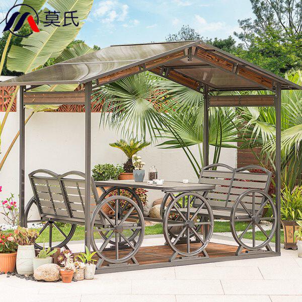 户外摇椅庭院花园四人秋千露台荡秋千室外别墅动力秋千摇椅