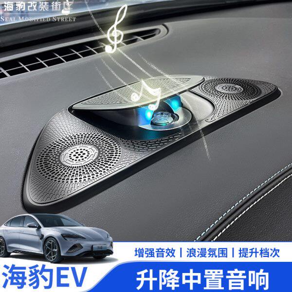 适用22-24款比亚迪海豹自动升降中置喇叭中置音响高音氛围灯改装