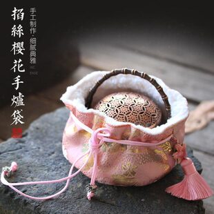 古代暖手炉香炉纯铜家用室内檀香香薰炉怀炉烧炭香器布袋熏香炉