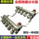 全铜地暖分水器1寸接20管家用锻压一体加厚集水器PPR进水过滤器阀